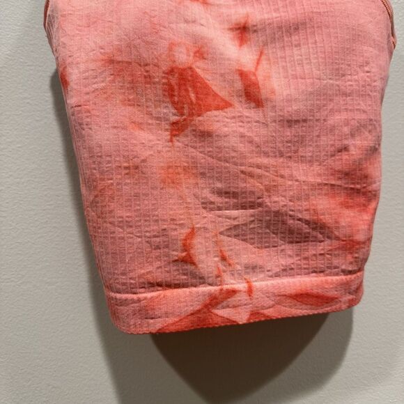 Lululemon Ebb to Street Cropped Racerback Tank Top Cami Bra Peach W1DGIS Women 4 - Picture 4 of 10